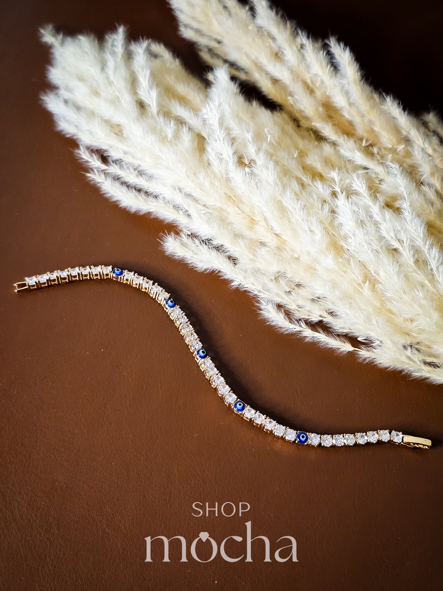 Serena Evil Eye Tennis Bracelet- Gold