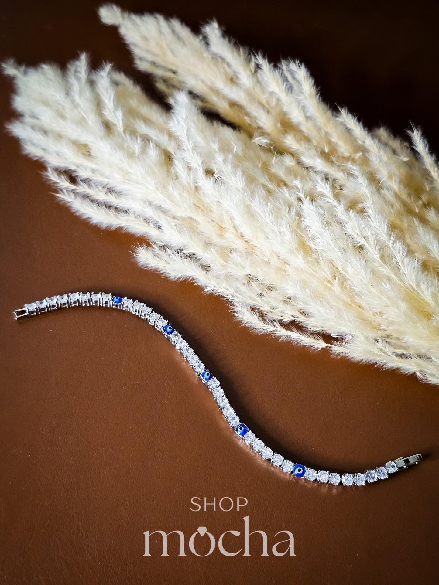 Serena Evil Eye Tennis Bracelet- Silver